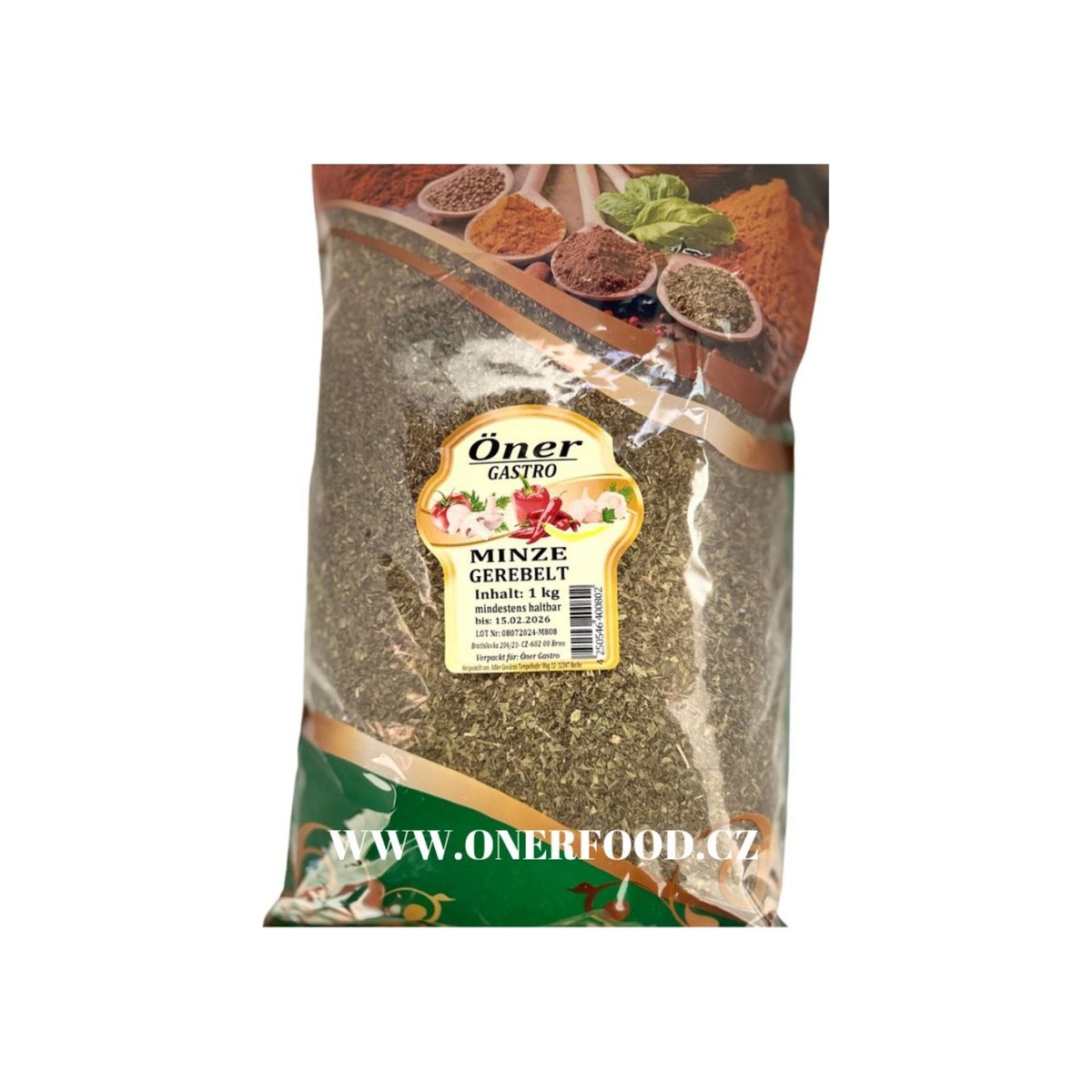 Máta sušená řezaná 1 kg